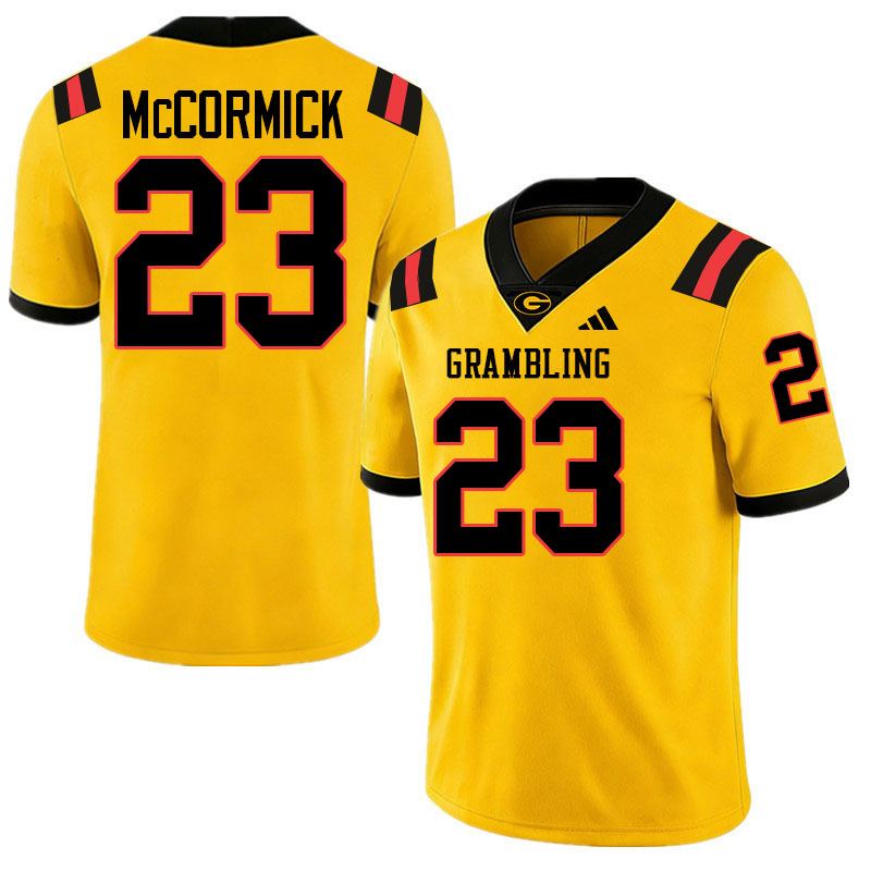 Grambling State Tigers #23 Josh McCormick College Football Jerseys,Uniforms-Gold